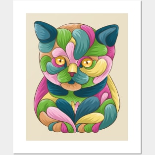 Colorful Kitten Posters and Art